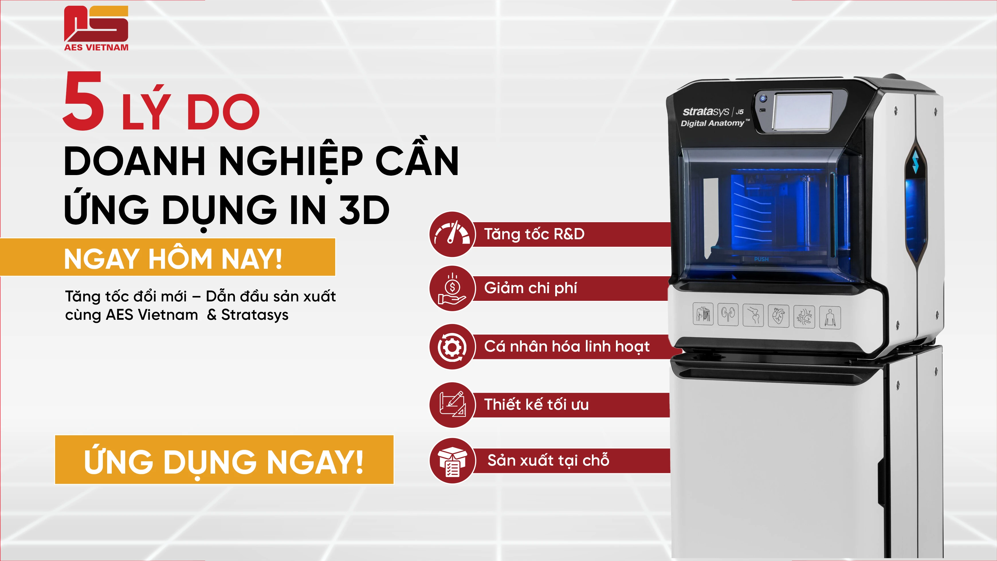 5 LÝ DO DOANH NGHIỆP NÊN SỬ DỤNG CÔNG NGHỆ IN 3D NGAY HÔM NAY!